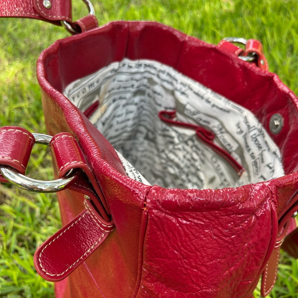 Barr + Barr Red Leather Bag Absolutely Stunning - Picture 15 of 16